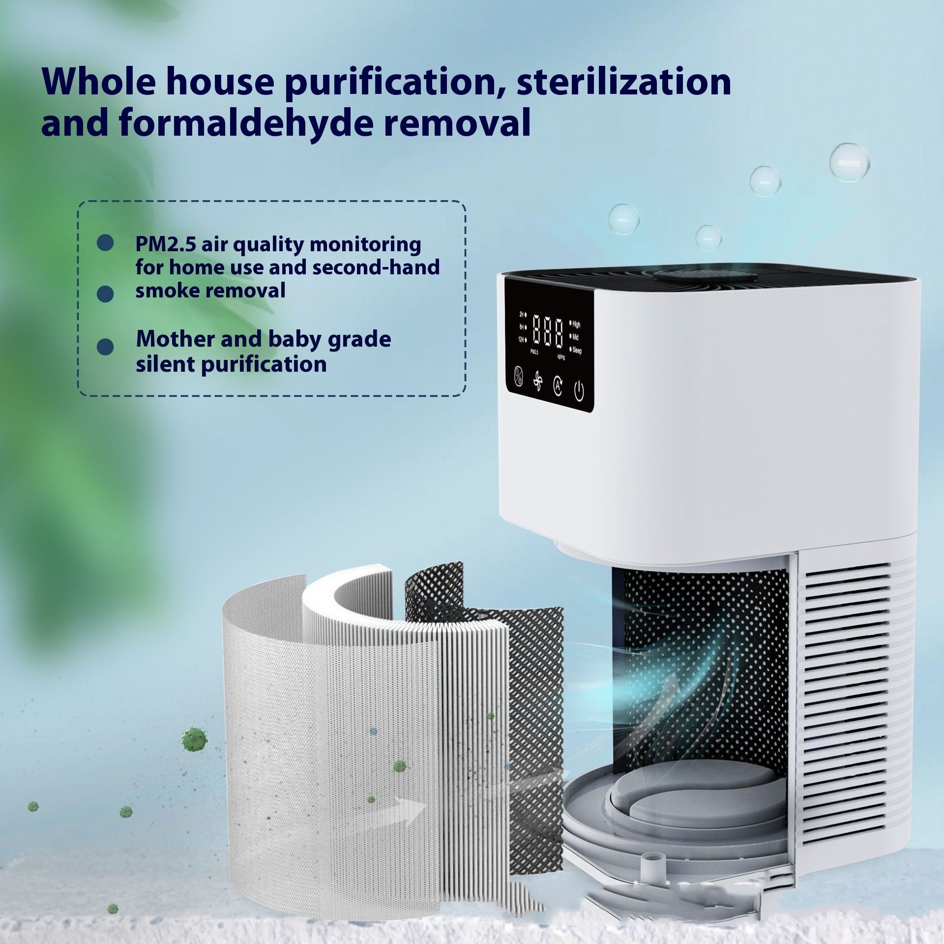 Anion Desktop Air Purifier Indoor 0 - Tophatter Daily Deals