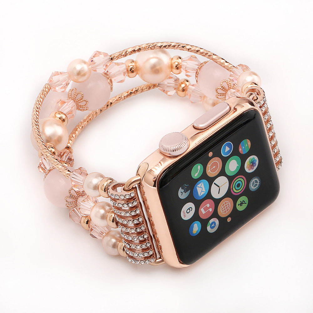 Agate Crystal Watch Band Jewelry Sports Pink crystal 0 - Tophatter Daily Deals