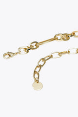 18K Gold Plated Glass Stone Necklace Necklaces - Tophatter Daily Deals