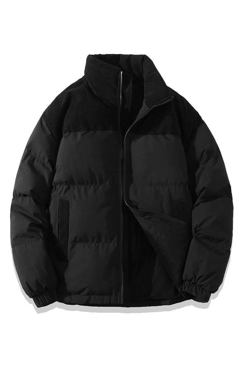 Insulating Unisex Puffer Coat - Stand Collar, Cotton Black 3D Changing Face Moving Picture Frame - Tophatter Daily Deals