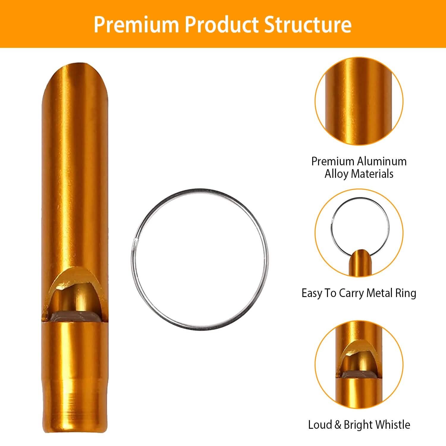 35-Pieces: Emergency Whistle Extra Loud with Key Chain Ring Outdoor Recreation - Tophatter Daily Deals