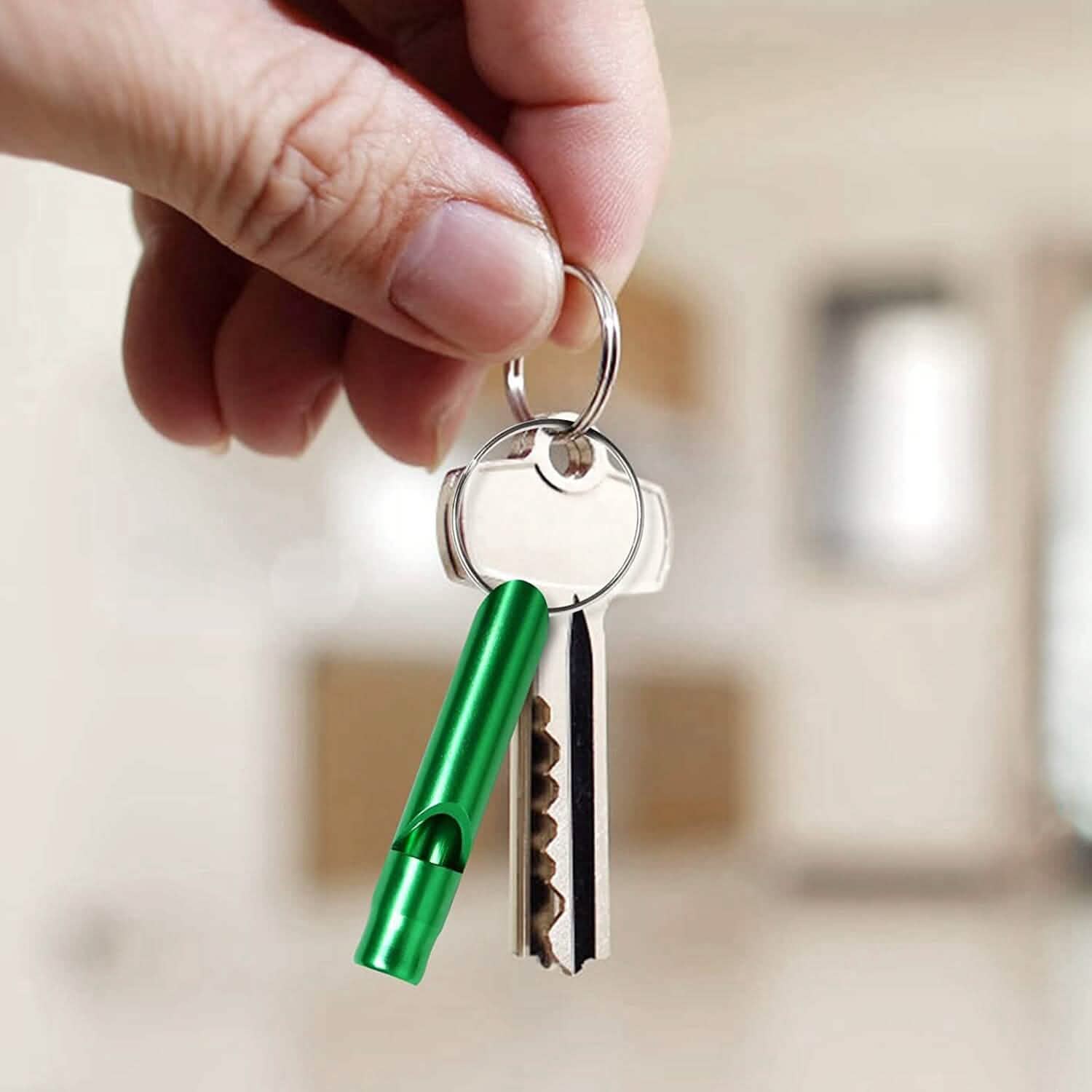 35-Pieces: Emergency Whistle Extra Loud with Key Chain Ring Outdoor Recreation - Tophatter Daily Deals
