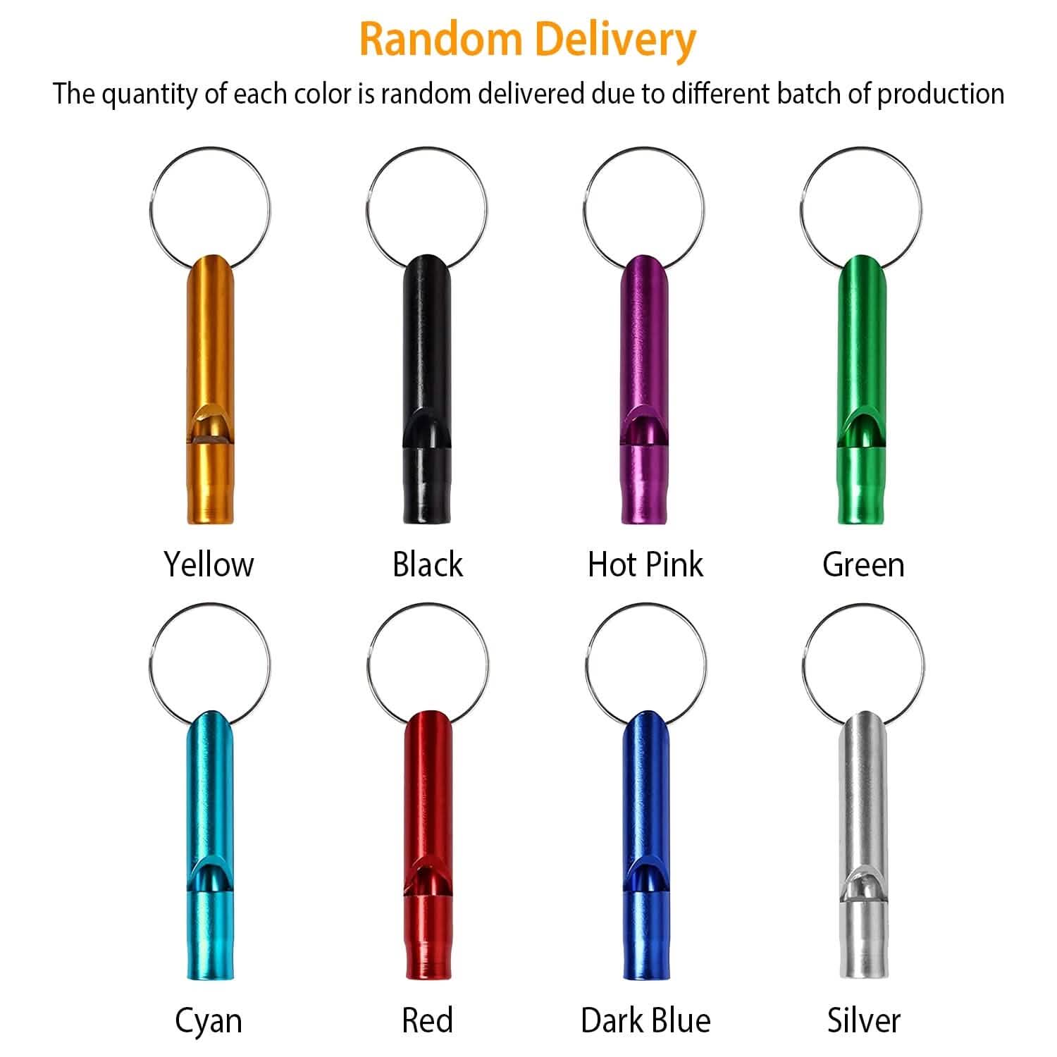 35-Pieces: Emergency Whistle Extra Loud with Key Chain Ring Outdoor Recreation - Tophatter Daily Deals