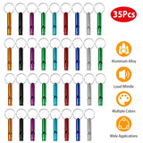 35-Pieces: Emergency Whistle Extra Loud with Key Chain Ring Outdoor Recreation - Tophatter Daily Deals