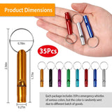 35-Pieces: Emergency Whistle Extra Loud with Key Chain Ring Outdoor Recreation - Tophatter Daily Deals
