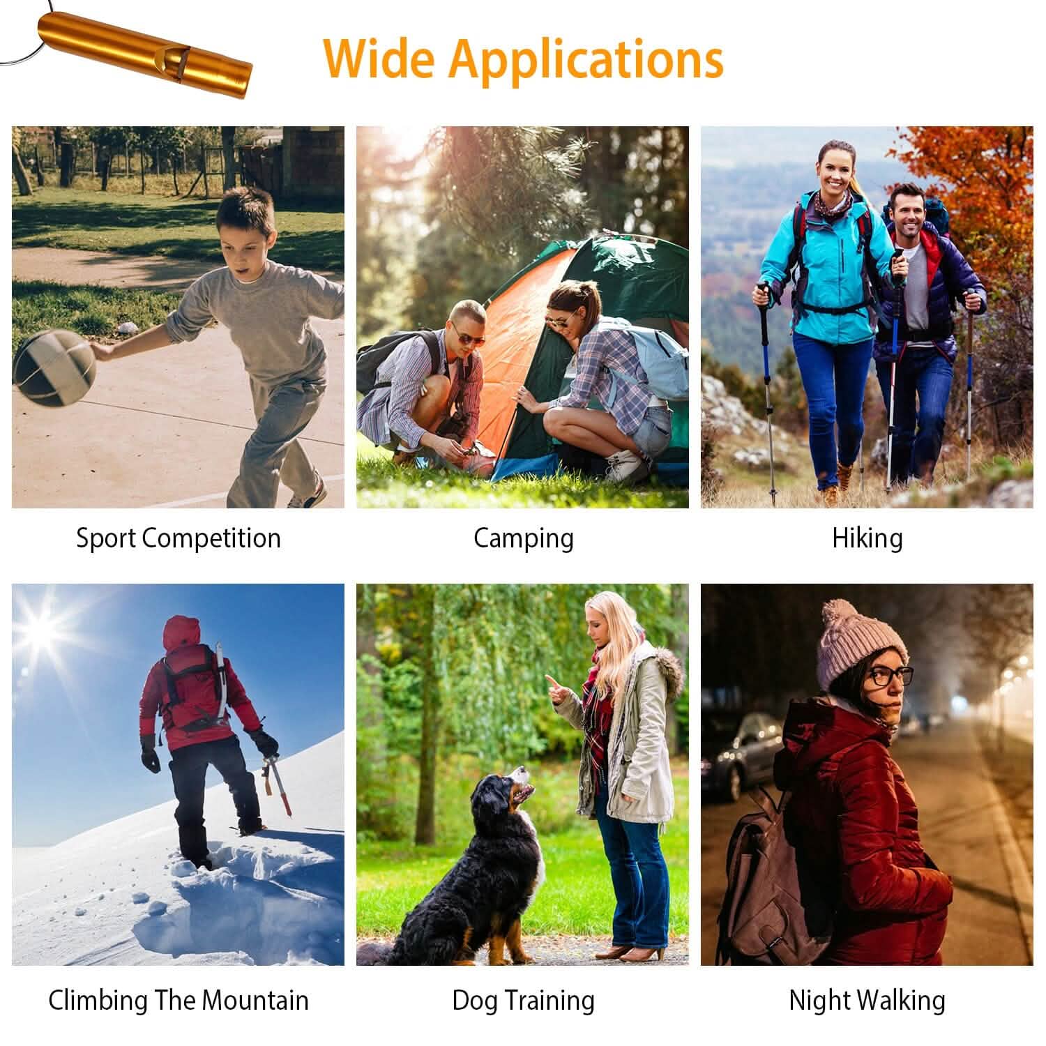 35-Pieces: Emergency Whistle Extra Loud with Key Chain Ring Outdoor Recreation - Tophatter Daily Deals