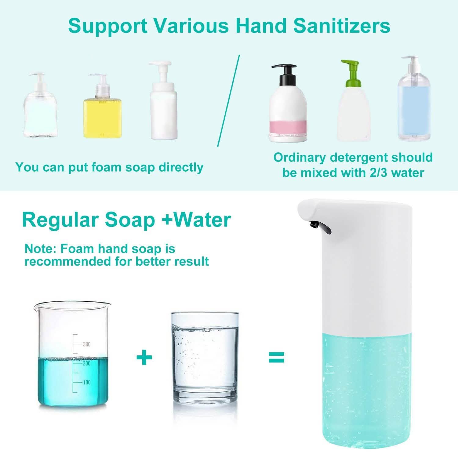 350 ML/14 Oz Automatic Foam Soap Dispenser Bath - Tophatter Daily Deals
