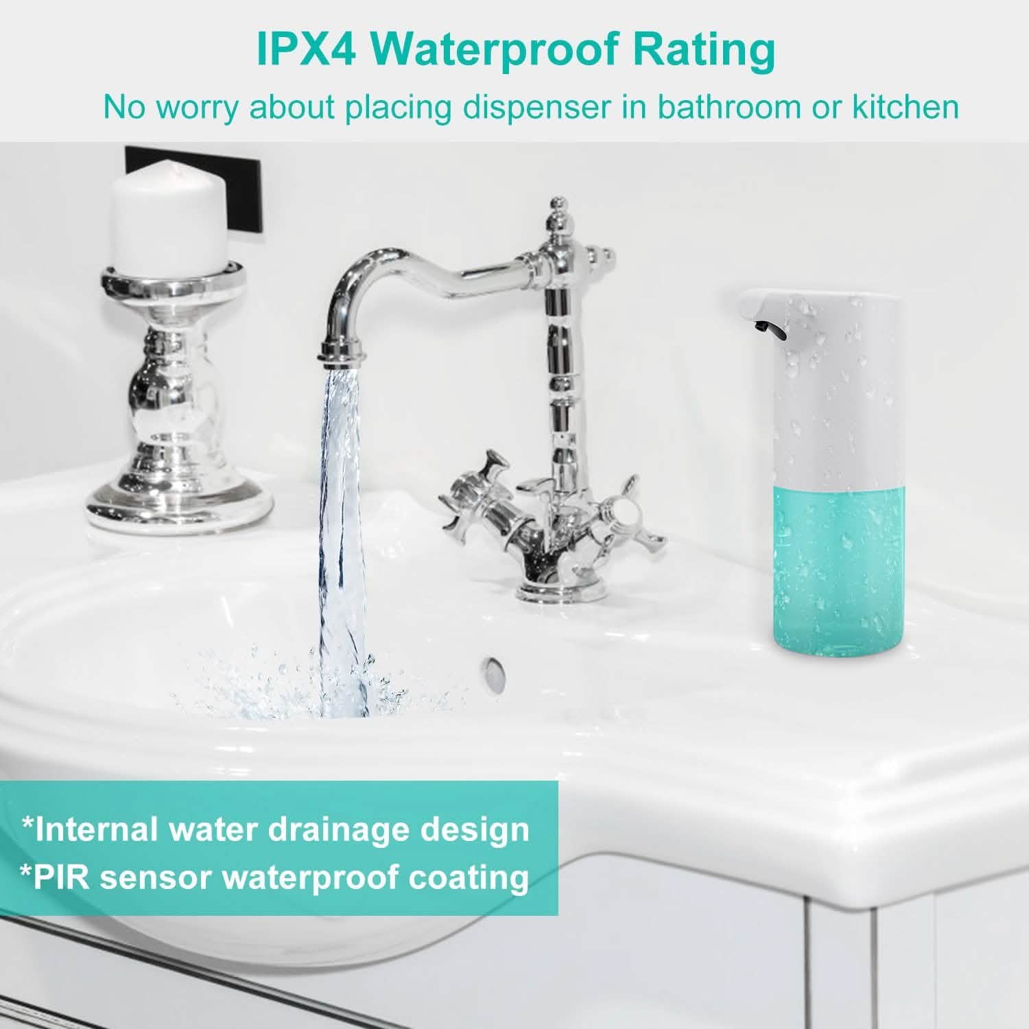 350 ML/14 Oz Automatic Foam Soap Dispenser Bath - Tophatter Daily Deals