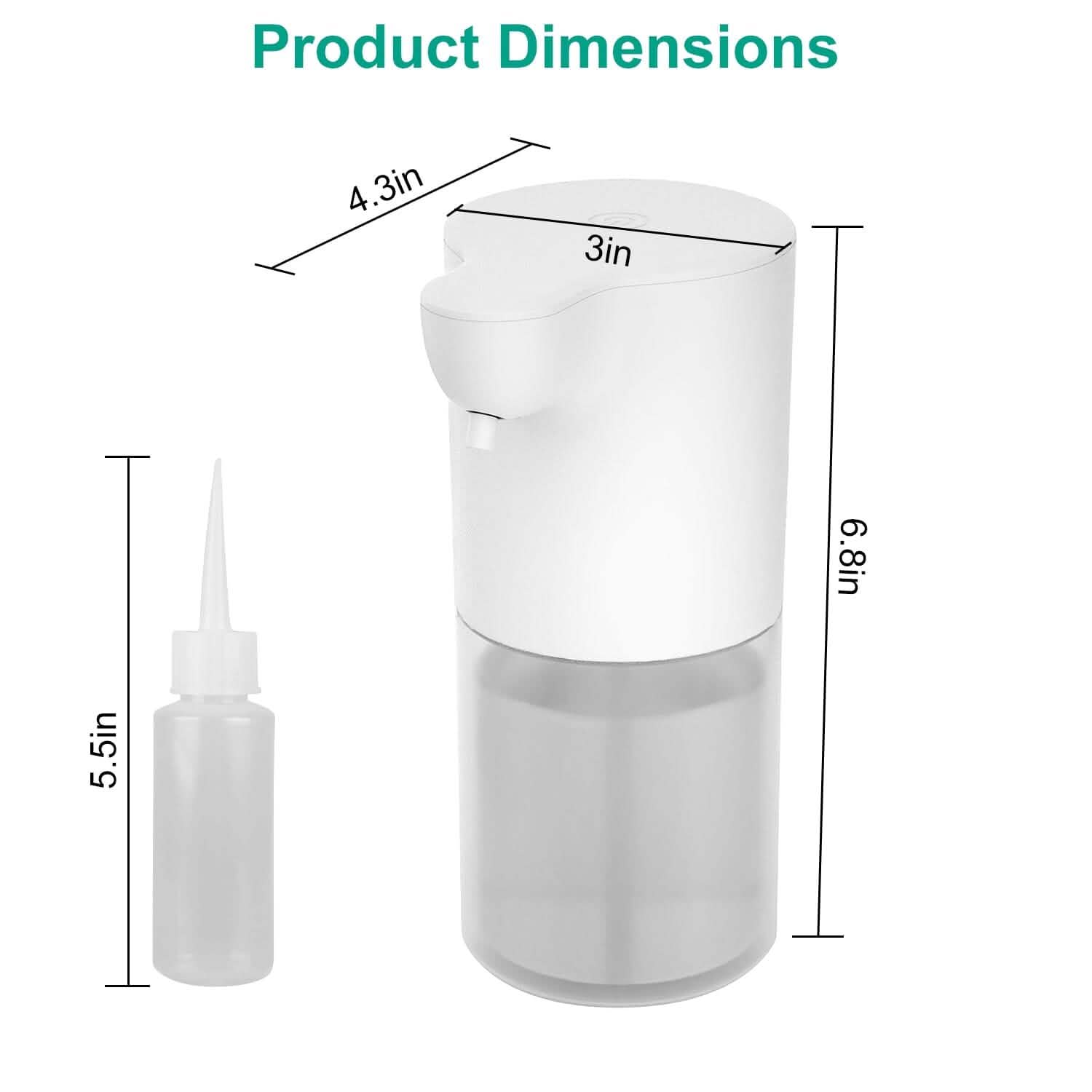 350ml Automatic Foam Soap Dispenser Rechargeable Touchless Bath - Tophatter Daily Deals