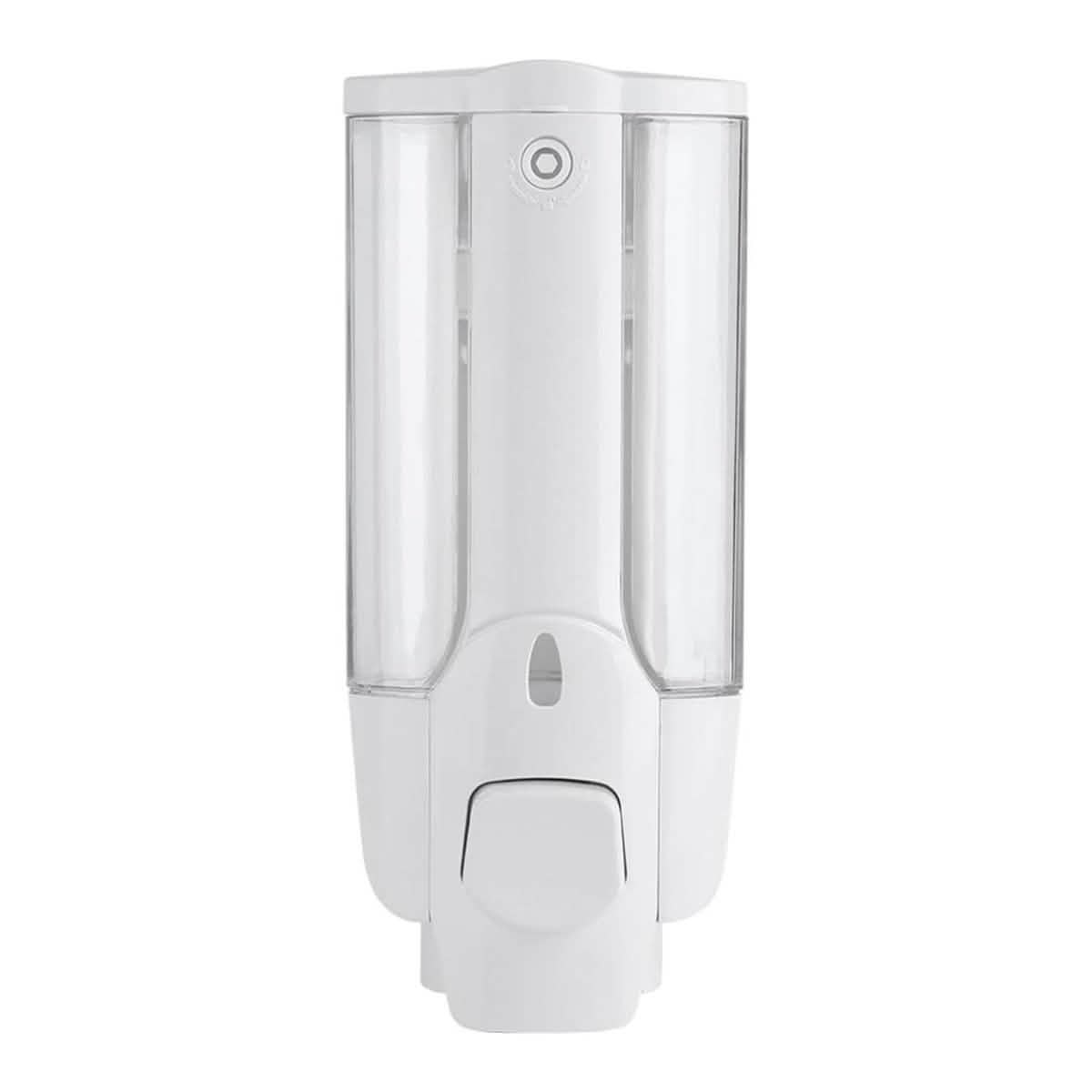 350ml Soap Dispenser Manual Soap Dispenser Wall Mount White Bath - Tophatter Daily Deals