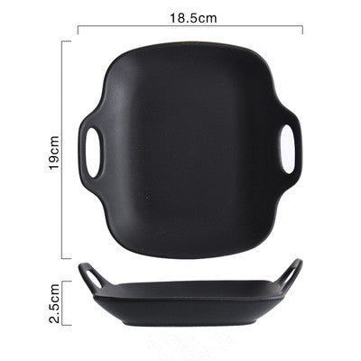 Baking oven-Ear heat resistant baking tray Black Square 0 - Tophatter Daily Deals
