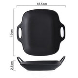 Baking oven-Ear heat resistant baking tray Black Square 0 - Tophatter Daily Deals