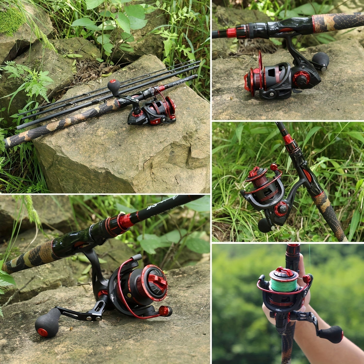 Fishing Rod Reel Combo Carbon Fiber Outdoor > Fishing - Tophatter Daily Deals