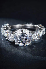 8 Carat Moissanite 925 Sterling Silver Ring Silver Rings - Tophatter Daily Deals