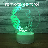 3D Small Table Lamp Remote control 0 - Tophatter Daily Deals