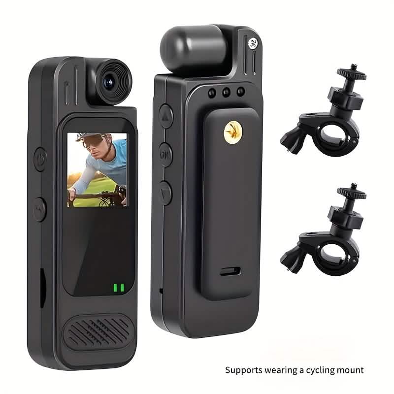 Premium Portable Body Camera Recorder – HD, SD Card Compatible Cameras & Drones - Tophatter Daily Deals