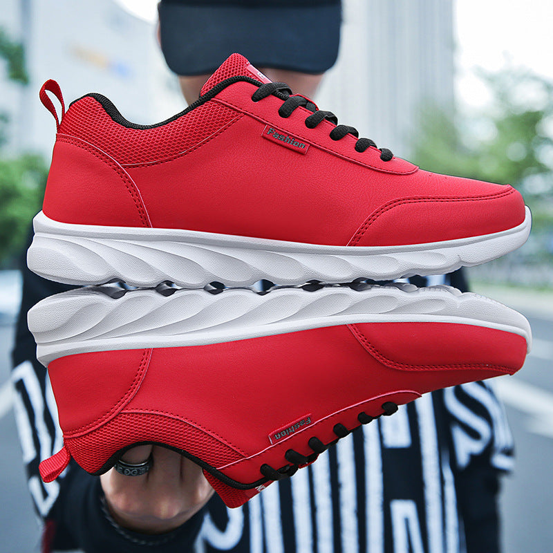 Autumn and Winter Large Leather Sports Shoes 0 - Tophatter Daily Deals