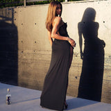 Back Mesh Pierced Air Quality Temperament Slit Dress 0 - Tophatter Daily Deals