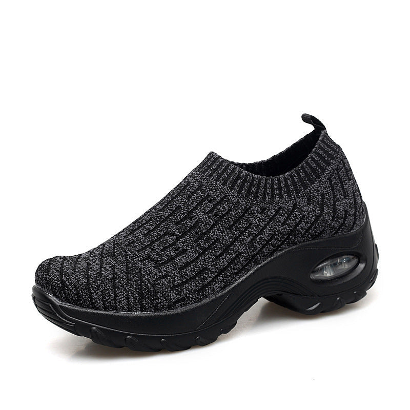 Air cushion sports shoes middle-aged mother shoes black 0 - Tophatter Daily Deals