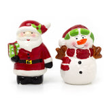 Christmas Santa & Snowman Salt & Pepper Pots | Festive Salt & Pepper Shakers Salt and Pepper Shakers - Tophatter Daily Deals