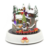 Light Up LED Animated Christmas Village Ornament | Christmas Scene With Moving Train Xmas Model Village | Design Varies One Supplied Ornament - Tophatter Daily Deals