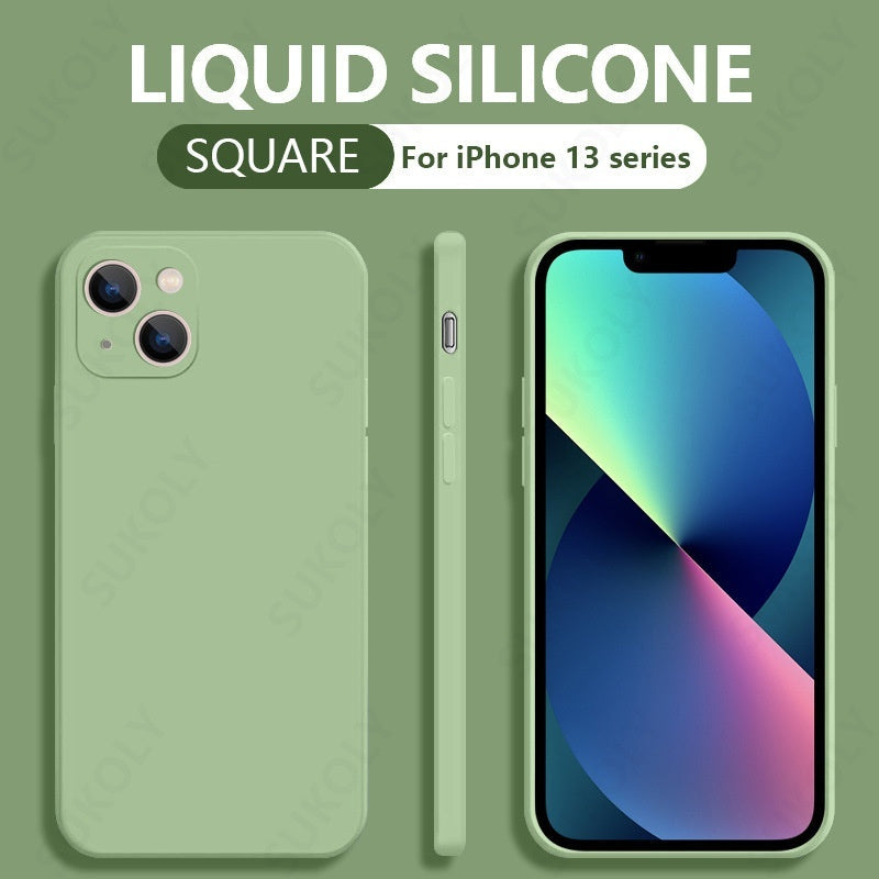 Back Cover Type Simple Liquid Silicone Phone Case G3 Matcha Green 0 - Tophatter Daily Deals
