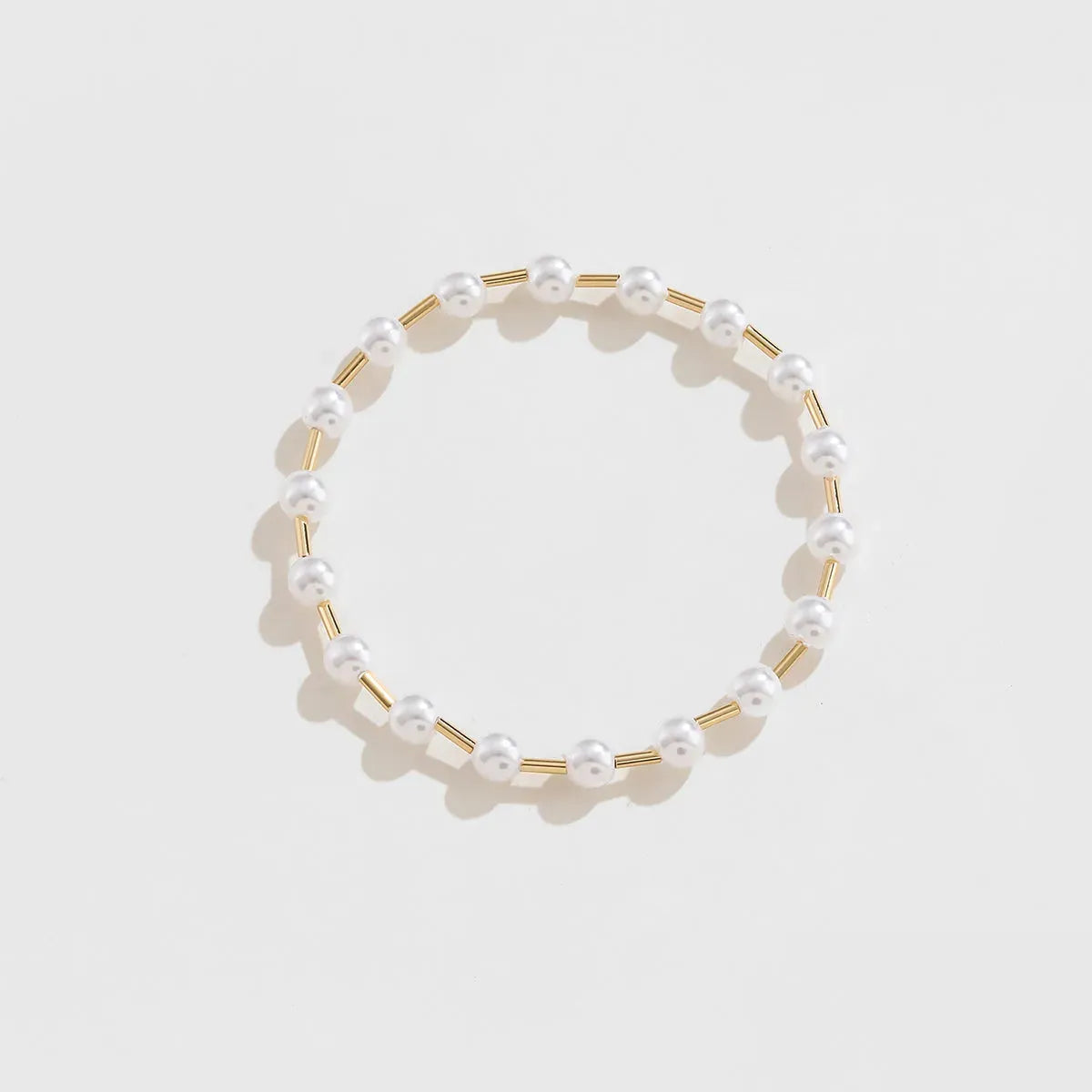 Gold-Plated Pearl Copper Bracelet Style A One Size Bracelets - Tophatter Daily Deals