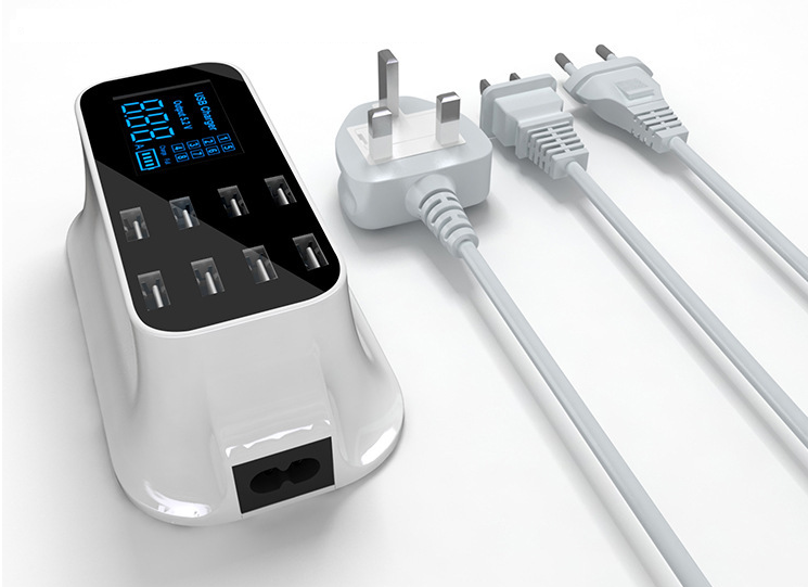 40W8usb digital display charger White 0 - Tophatter Daily Deals