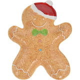 Medium Ceramic Gingerbread Cookie Snack Bowl | Festive Christmas Dish - 24cm Bowl - Tophatter Daily Deals