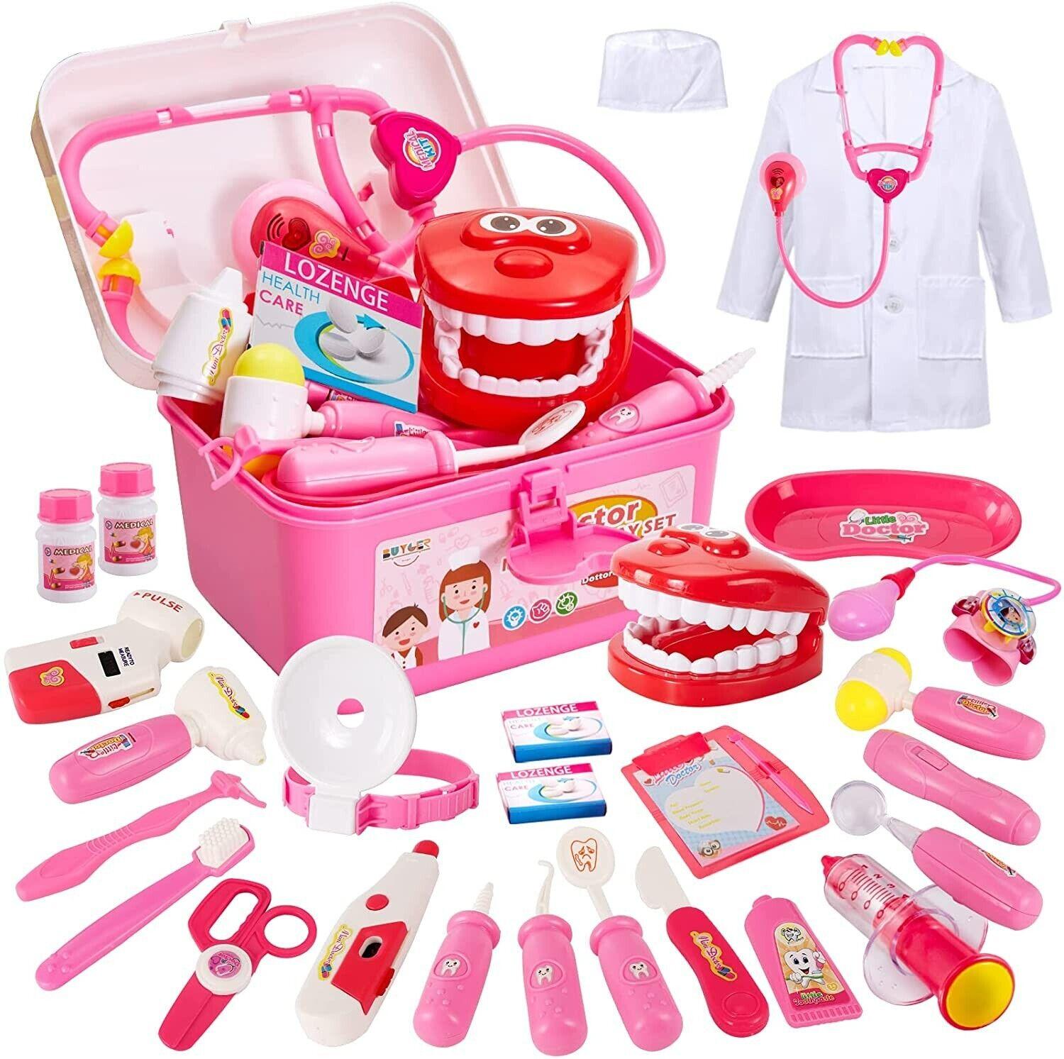 Realistic Doctors Kit - 35PCS Kids Doctors Set Nurse Dentist Kit Dress Up Costumes Pretend Play Toys Baby Health & Grooming Kits - Tophatter Daily Deals