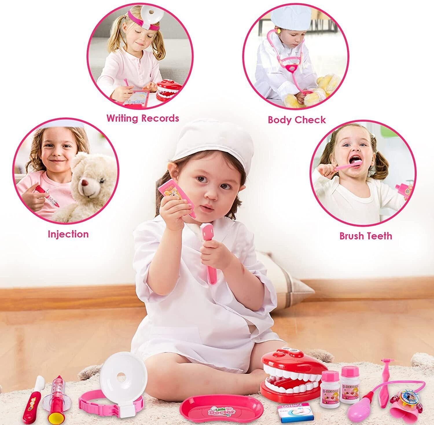 Realistic Doctors Kit - 35PCS Kids Doctors Set Nurse Dentist Kit Dress Up Costumes Pretend Play Toys Baby Health & Grooming Kits - Tophatter Daily Deals