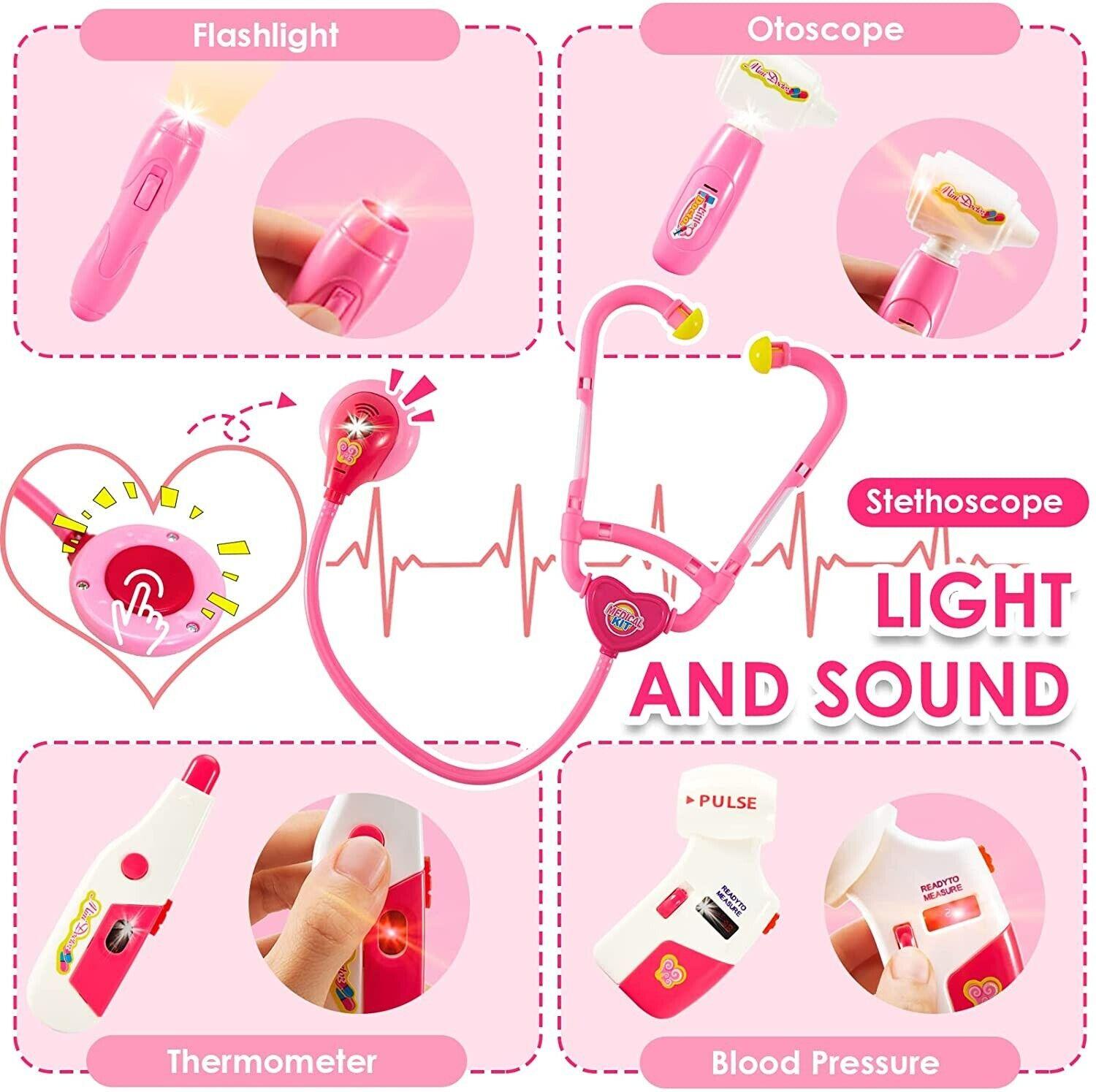 Realistic Doctors Kit - 35PCS Kids Doctors Set Nurse Dentist Kit Dress Up Costumes Pretend Play Toys Baby Health & Grooming Kits - Tophatter Daily Deals