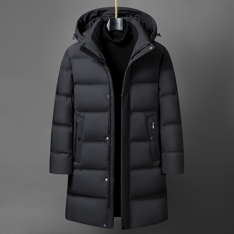 Insulating Men's Mid-Length Down Coat - Boxy, Polyester Gray 3D Changing Face Moving Picture Frame - Tophatter Daily Deals