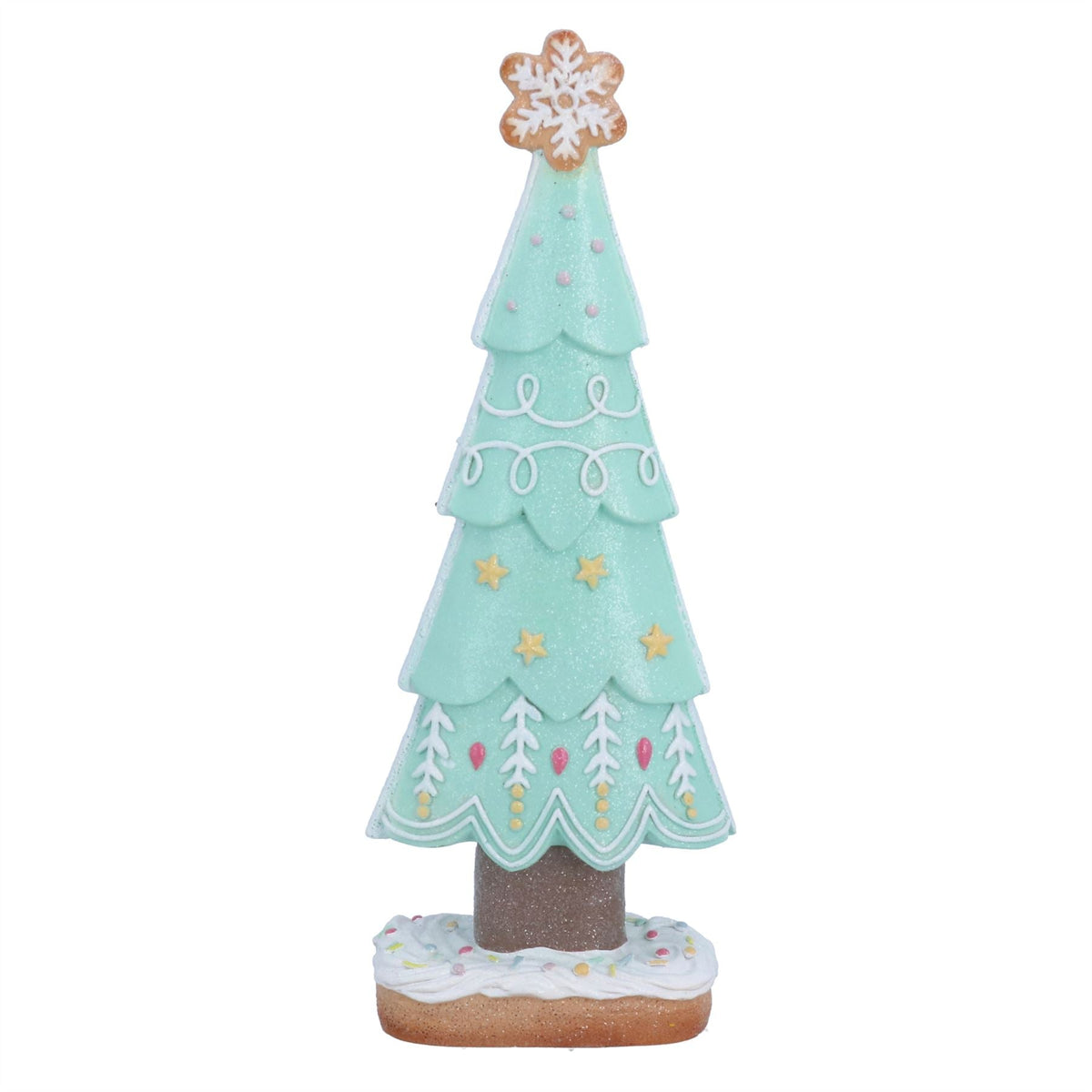 Gingerbread Christmas Tree Ornament | Pastel Green Gingerbread Tree - 32cm Ornament - Tophatter Daily Deals