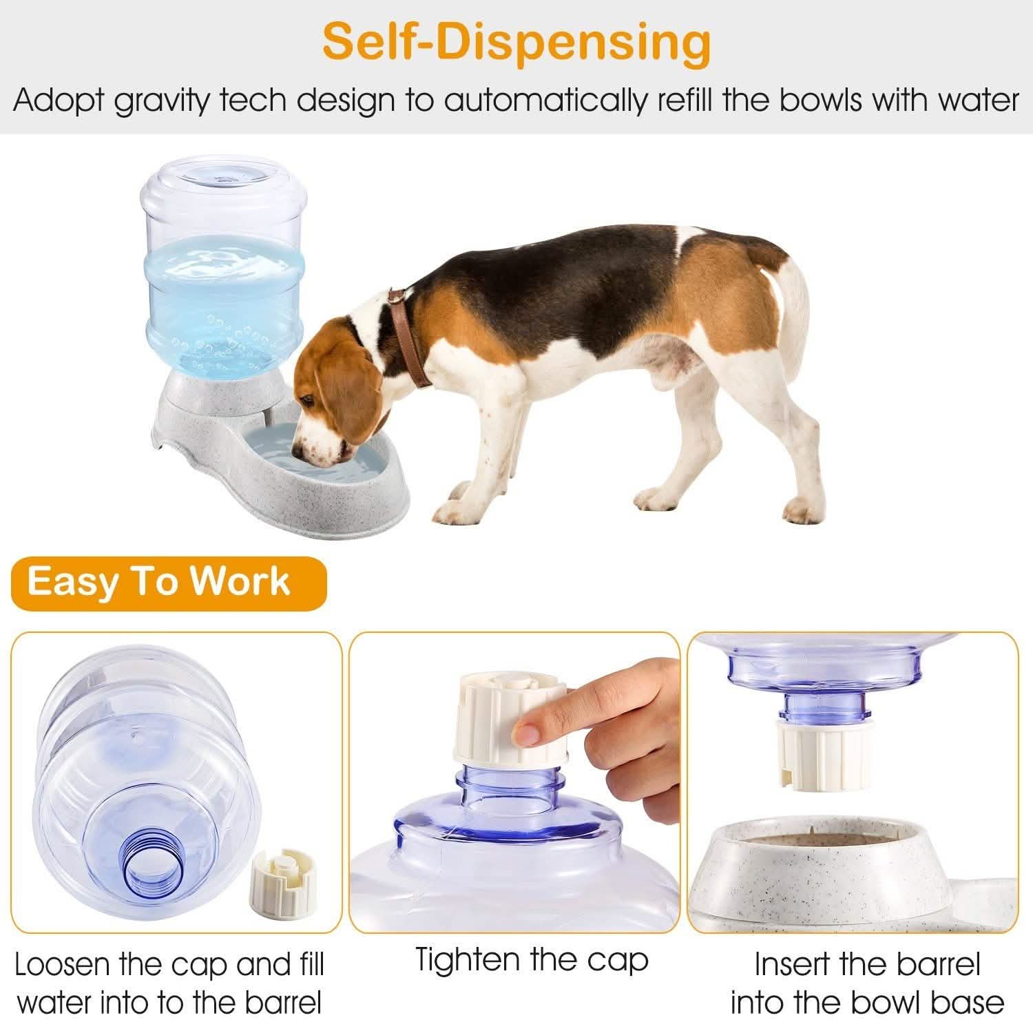 3.5L/1 Gal Pet Water Dispenser Self-Dispensing Pet Supplies - Tophatter Daily Deals