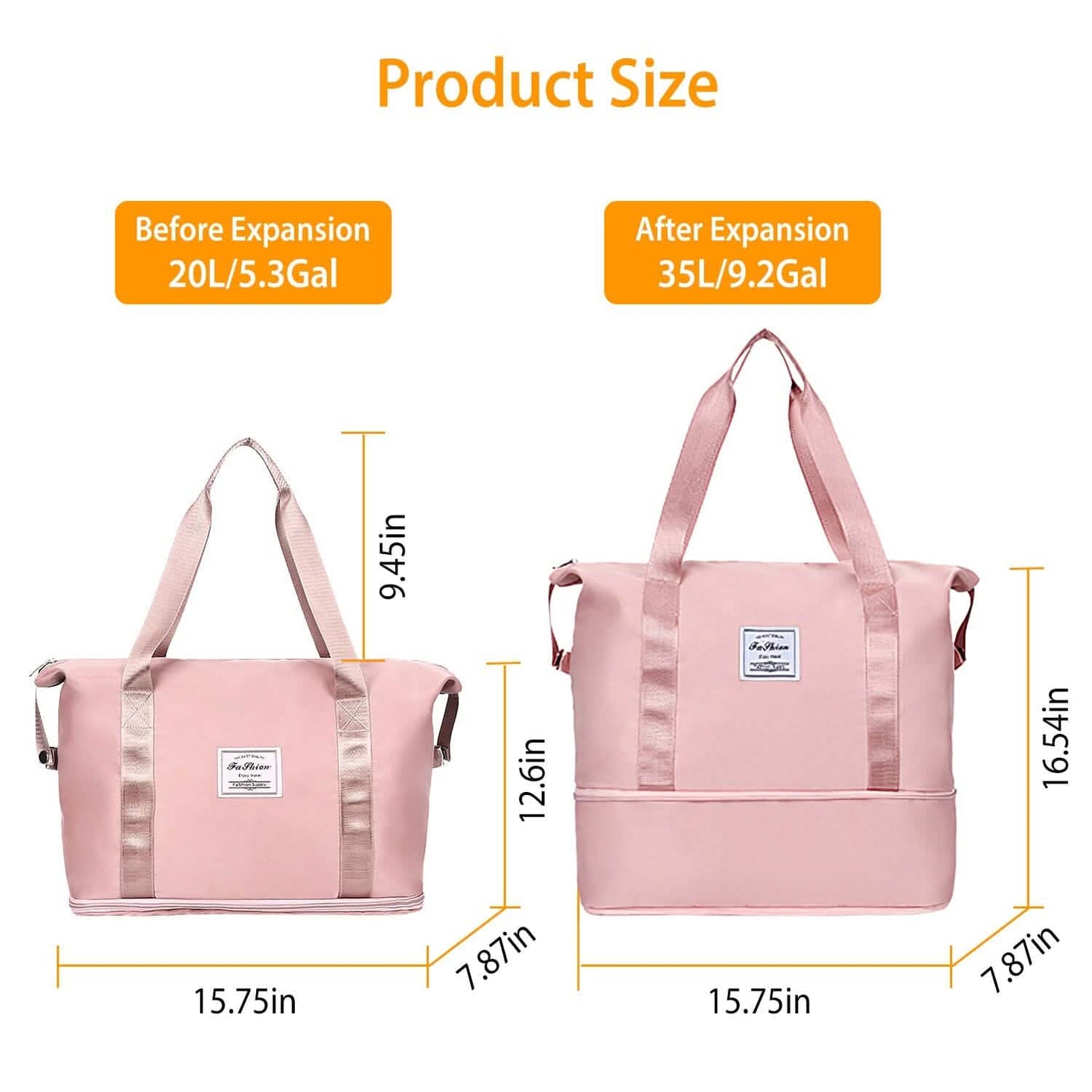35L/9.2Gal Shoulder Travel Duffle Bag with Luggage Sleeve Handbags & Wallets - Tophatter Daily Deals