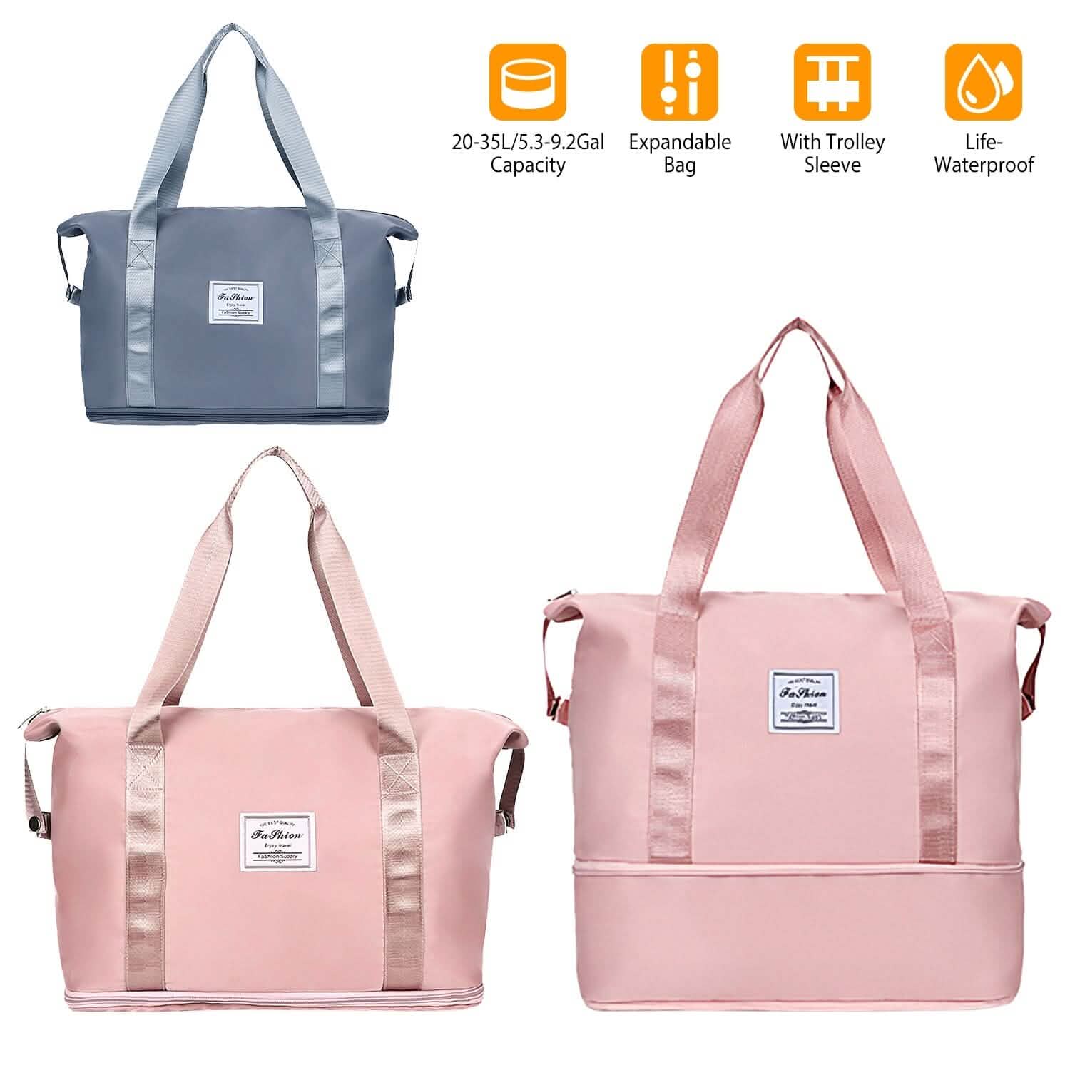 35L/9.2Gal Shoulder Travel Duffle Bag with Luggage Sleeve Handbags & Wallets - Tophatter Daily Deals