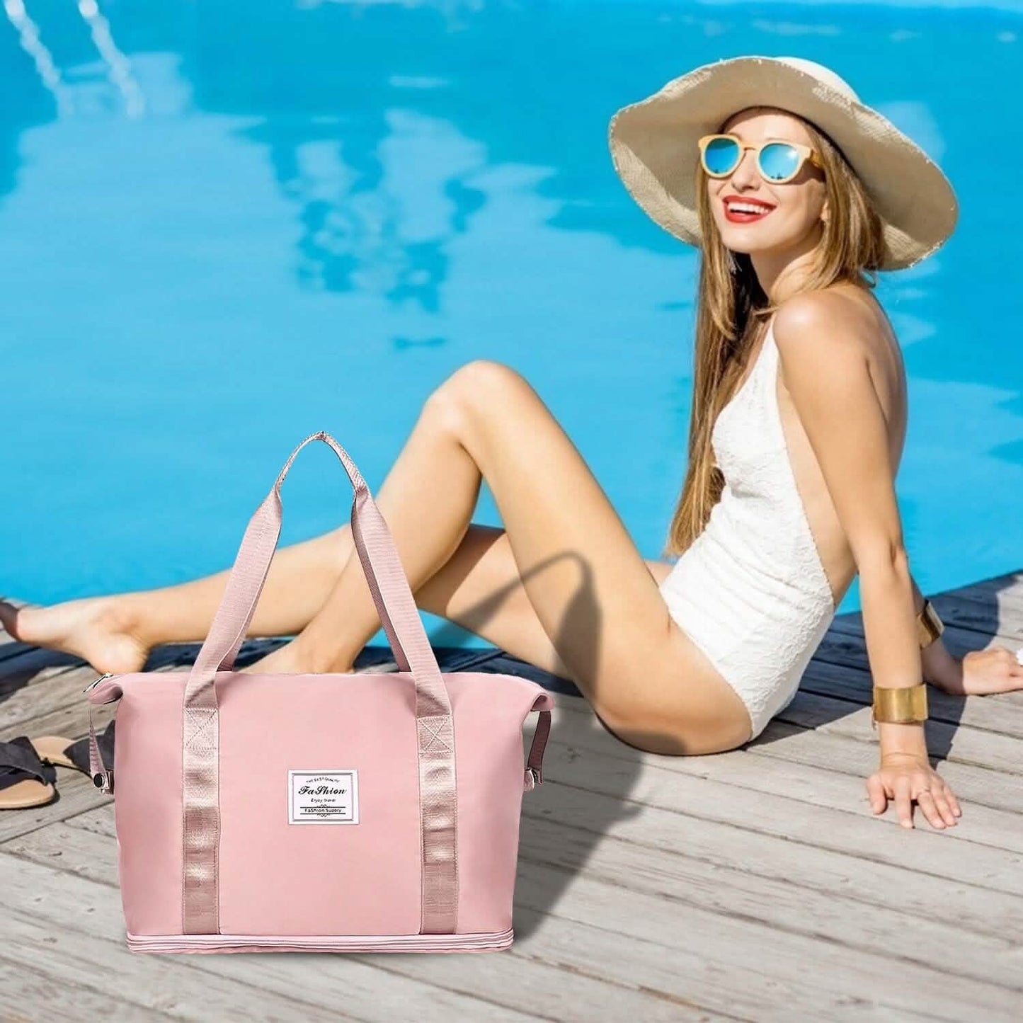 35L/9.2Gal Shoulder Travel Duffle Bag with Luggage Sleeve Handbags & Wallets - Tophatter Daily Deals