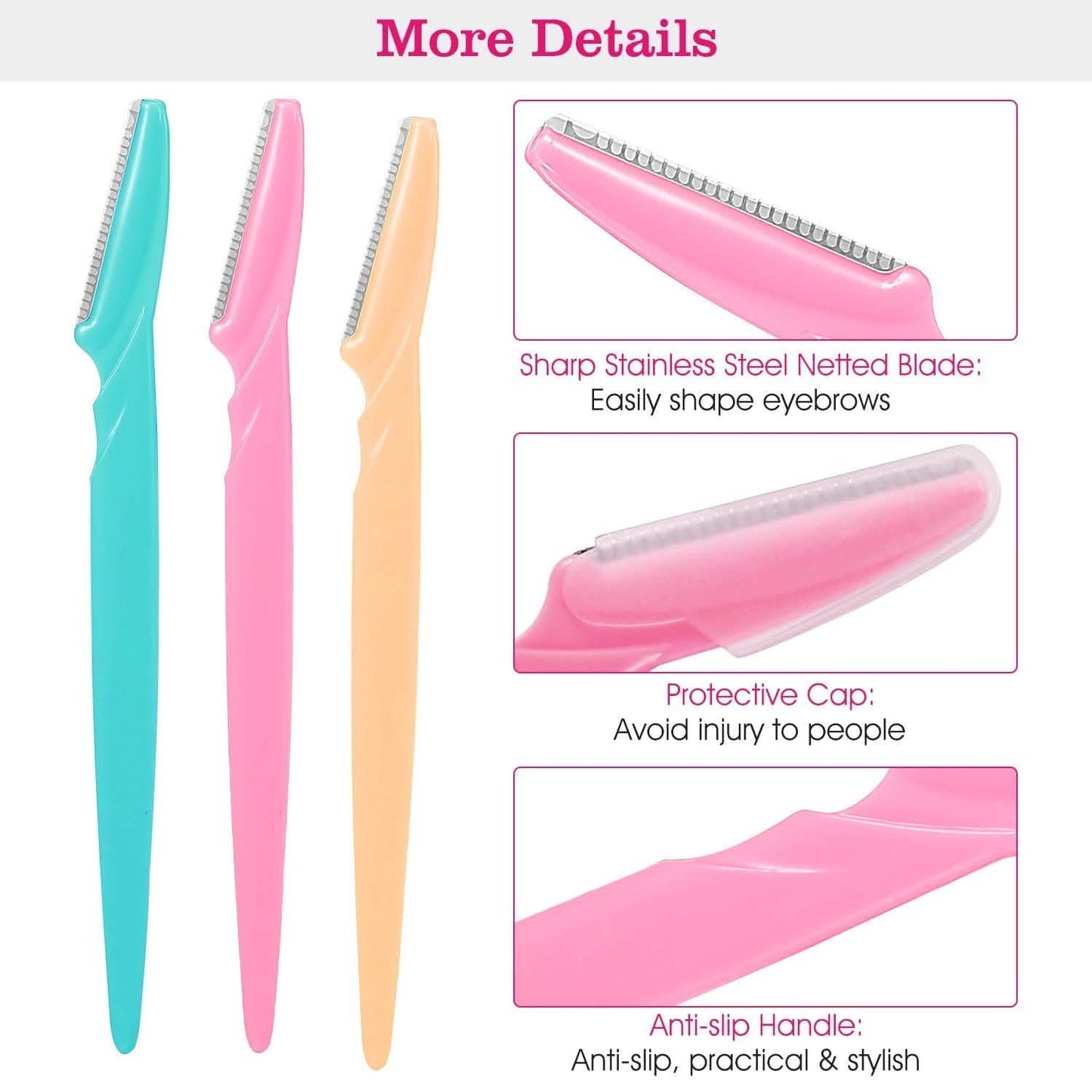 36-Pieces: Women Eyebrow Razor Trimmer Beauty & Personal Care - Tophatter Daily Deals