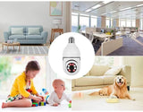 360° 1080P IP E27 Light Bulb Camera Wi-Fi IR Night Smart Home Wireless Security Home Security System - Tophatter Daily Deals