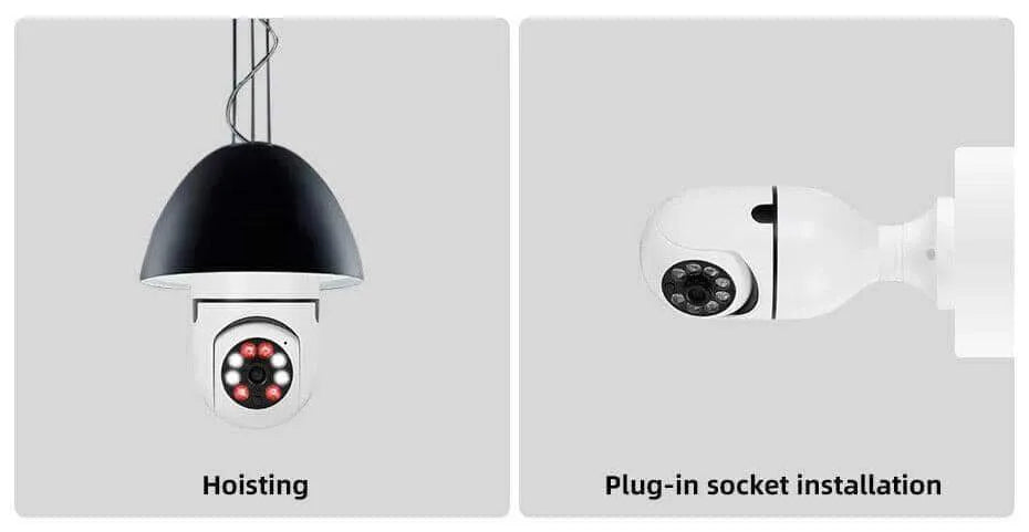 360° 1080P IP E27 Light Bulb Camera Wi-Fi IR Night Smart Home Wireless Security Home Security System - Tophatter Daily Deals