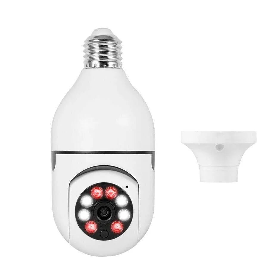 360° 1080P IP E27 Light Bulb Camera Wi-Fi IR Night Smart Home Wireless Security Home Security System - Tophatter Daily Deals