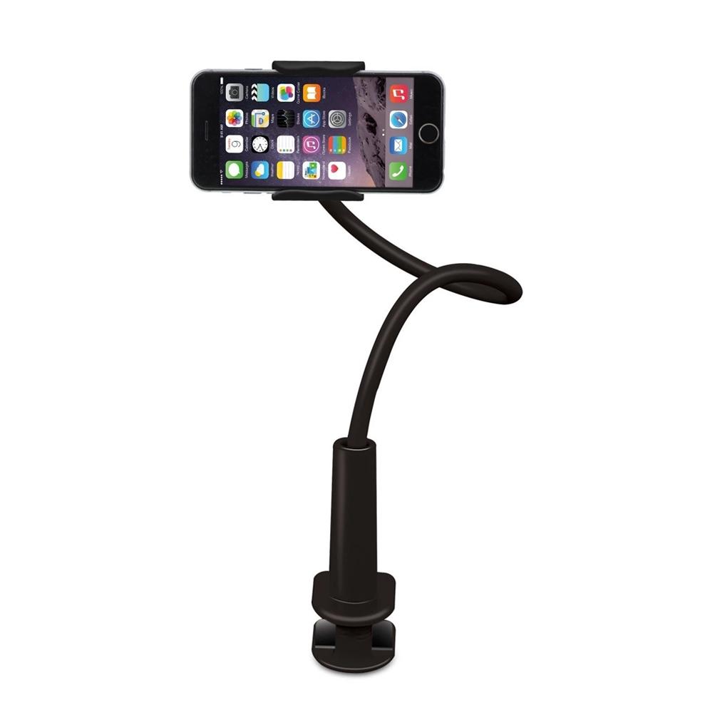 360 Adjustable Universal Gooseneck Smartphone Stand Black Phone Holder - Tophatter Daily Deals