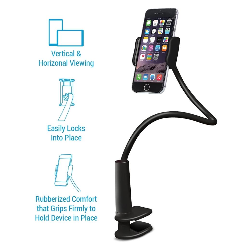 360 Adjustable Universal Gooseneck Smartphone Stand Phone Holder - Tophatter Daily Deals