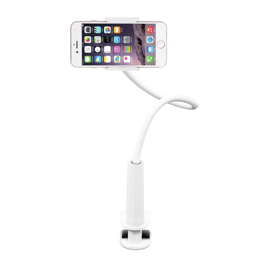 360 Adjustable Universal Gooseneck Smartphone Stand White Phone Holder - Tophatter Daily Deals
