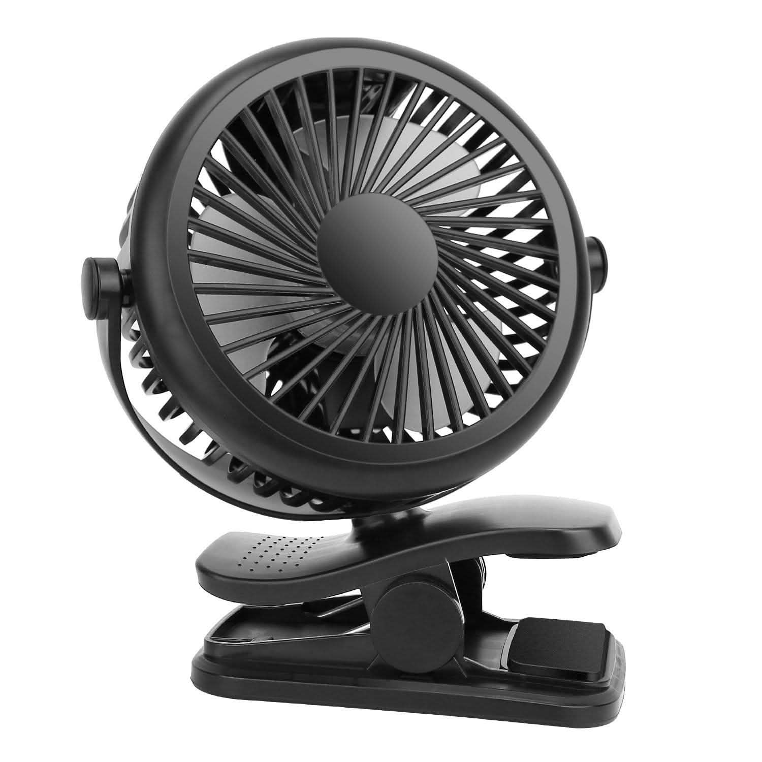 360 Degree Clip On Fan Quiet Rechargeable Household Appliances - Tophatter Daily Deals