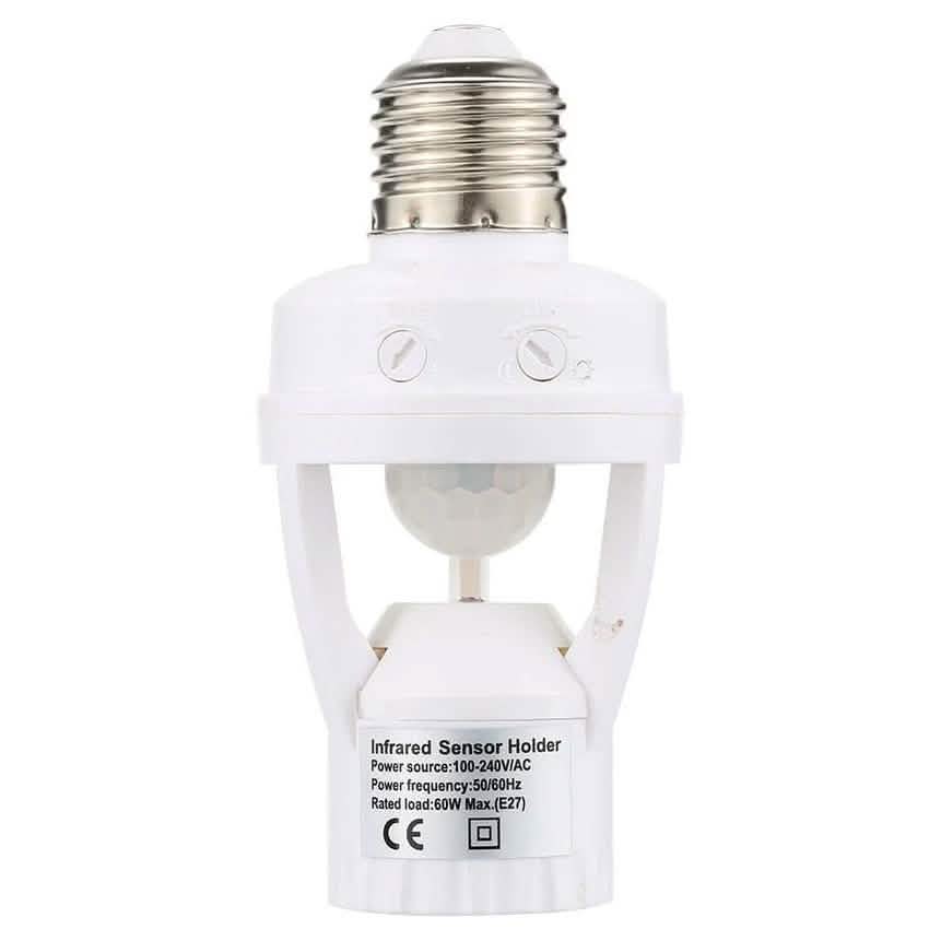 360 Degree Detection PIR Infrared Motion Sensor E27 LED Light Indoor Lighting - Tophatter Daily Deals