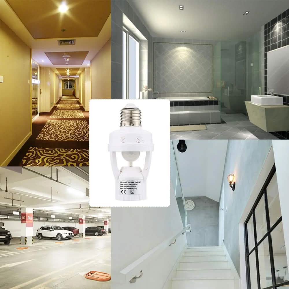 360 Degree Detection PIR Infrared Motion Sensor E27 LED Light Indoor Lighting - Tophatter Daily Deals