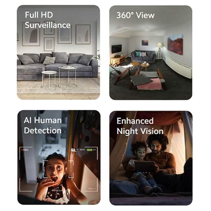 360 Full HD Wi-fi Wireless IP CCTV Security Camera Security Cameras - Tophatter Daily Deals