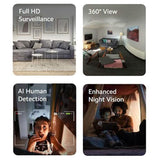 360 Full HD Wi-fi Wireless IP CCTV Security Camera Security Cameras - Tophatter Daily Deals